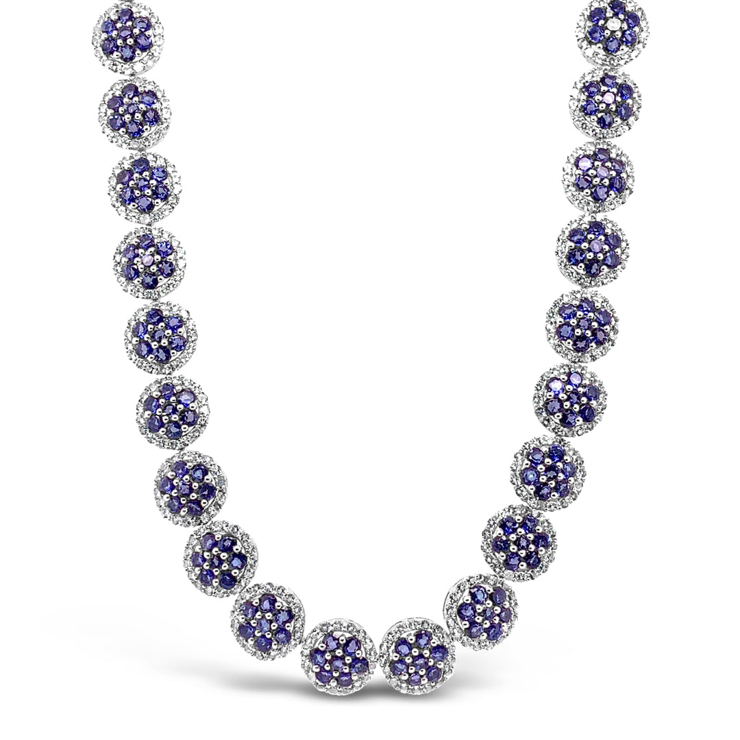 Pre-Owned Tanzanite Rhodium Over Sterling Silver 20